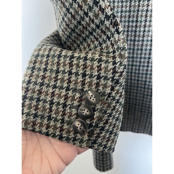 Burberrys' Vintage Houndstooth Wool Blazer Size 42R - Picture 5 of 15